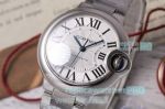 AF Factory 1:1 Replica Ballon Bleu Cartier Steel White Dial 33MM Watch Quick-release Strap